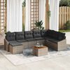 vidaXL Tuin Sofa Set 9 pcs Grijs