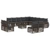 vidaXL Tuinbankenset 14 st Grijs en Donkergrijs poly rattan