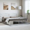 vidaXL Bedframe met hoofdbord metaal wit 183x213 cm
