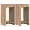 vidaXL Plantenstandaard 2 st Artisan Eik 30 x 30 x 60 cm