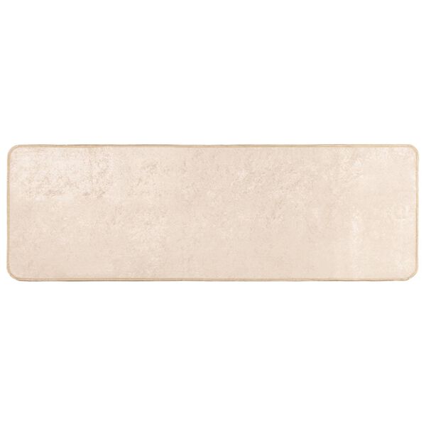 vidaXL Vloerkleedloper MARSA Cr&egrave;me 150 x 50 cm Polyester en PVC