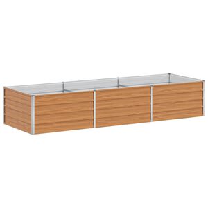 vidaXL Plantenbak verhoogd 240x80x45 cm gegalvaniseerd staal zilver