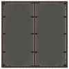 vidaXL Tuintafel met glazen blad 90x90x75 cm poly rattan bruin