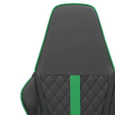vidaXL Gamestoel kunstleer zwart en groen