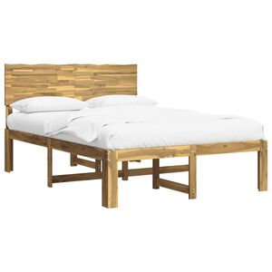 vidaXL Tweepersoonsbed met hoofdeinde ROSTOCK Wit 135 x 190 cm