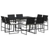 vidaXL 9-delige Tuinset poly rattan zwart