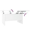 vidaXL Salontafel 80x50x42,5 cm bewerkt hout wit