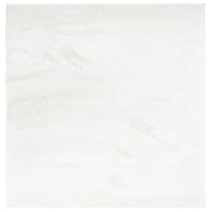 vidaXL Vloerkleed OVIEDO laagpolig 120x120 cm cr&egrave;mekleurig