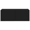 vidaXL Tv-wandmeubel met LED-verlichting 80x35x31 cm zwart