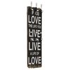 vidaXL Wandkapstok met 6 haken LOVE LE 120x40 cm
