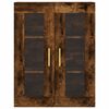 vidaXL Hoge kast 69,5x34x180 cm bewerkt hout gerookt eikenkleurig