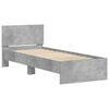 vidaXL Bedframe met hoofdeinde bewerkt hout betongrijs 90x200 cm