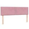 vidaXL Boxspring met matras fluweel roze 160x220 cm