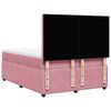 vidaXL Boxspring met matras fluweel roze 140x190 cm