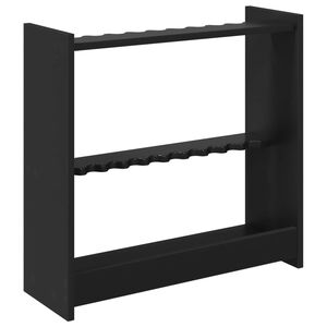vidaXL Biljartkeu standaard Bewerkt hout 60 x 20 x 57 cm Zwart