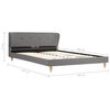 vidaXL Bedframe zonder matras 135x190 cm lichtgrijs