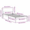 vidaXL Bedframe Wit en lichtgrijs 90 x 190 cm Massief grenenhout