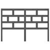 vidaXL Hoofdbord 141x4x100 cm massief grenenhout grijs