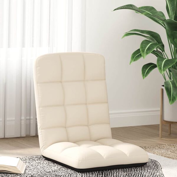 vidaXL Opvouwbare vloerstoel linnen 71x51x62 cm