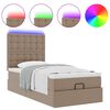 vidaXL Ottoman bed met matras en LED's 80x200 cm kunstleer