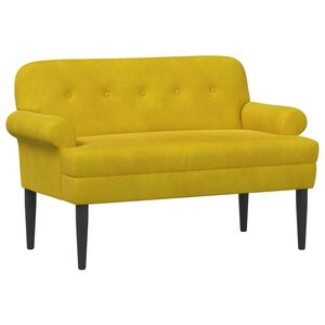 vidaXL Loungebank met knopencomfort Geel 120 x 66 x 78 cm fluweel