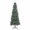 vidaXL Kunstkerstboom met 300 LED Groen 240 cm PVC en Plastic en Staal