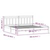 vidaXL Bedframe massief grenenhout grijs 200x200 cm