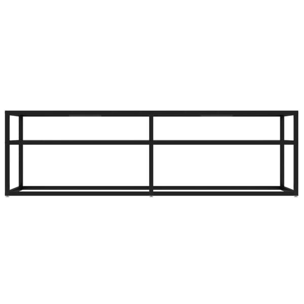 vidaXL Tv-meubel 140x40x40,5 cm gehard glas transparant