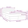 vidaXL Boxspring met matras en LED fluweel roze 160x220 cm