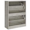 vidaXL Schoenenkast 63x24x81 cm bewerkt hout betongrijs