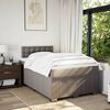 vidaXL Boxspring met matras stof taupe 120x200 cm