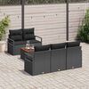 vidaXL Tuin Sofa Set 6 pcs Zwart