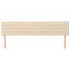 vidaXL Hoofdborden 180x5x78/88 cm stof cr&egrave;mekleurig