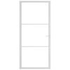 vidaXL Binnendeur 93x201,5 cm ESG-glas en aluminium wit