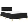 vidaXL LED Box Spring Bed met hoofdeinde Zwart 120 x 190 cm Stof