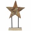 vidaXL Kerstster LED's Bruin 31 x 15 x 46 cm Massief Teakhout