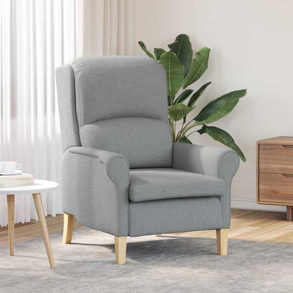 vidaXL Fauteuil Lichtgrijs 76 x 94 x 102 cm Stof