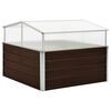 vidaXL Tuinkas 100x100x85 cm gegalvaniseerd staal bruin