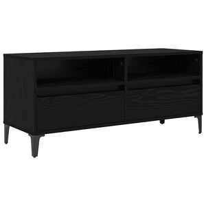 vidaXL TV-kast met lade Zwart Eiken 100 x 34,5 x 44,5 cm