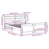 vidaXL Bedframe met hoofdbord massief grenenhout 120x200 cm