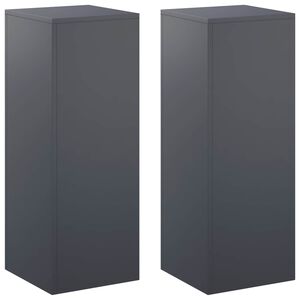 vidaXL Plantenstandaard 2 pcs Antraciet 30 x 30 x 80 cm
