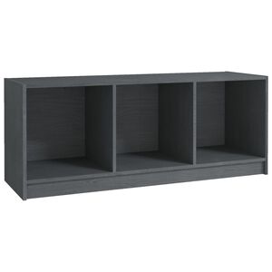 vidaXL Tv-meubel 104x33x41 cm massief grenenhout grijs