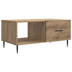 vidaXL Salontafel Artisanaal eiken 90 x 50 x 40 cm Bewerkt hout