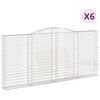 vidaXL Schanskorven 6 st gewelfd 400x30x180/200 cm ijzer