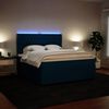 vidaXL Boxspring met matras fluweel blauw 180x200 cm