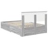 vidaXL Bedframe met hoofdeinde Grijs Sonoma 135 x 190 cm Bewerkt hout