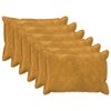 vidaXL Kussensloop 6 st HOUTEN Geel 50 x 70 cm Microfiber Fleece