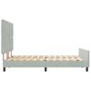 vidaXL Boxspringbed met hoofdeinde Lichtgrijs 140 x 200 cm Fluweel