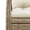 vidaXL 9-delige Tuinset met kussens poly rattan beige