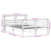 vidaXL Bedframe zonder matras massief grenenhout wasbruin 140x200 cm